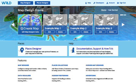 Map Designer home page